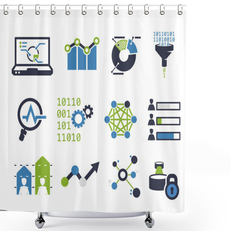 Personality  Data Analytic Shower Curtains