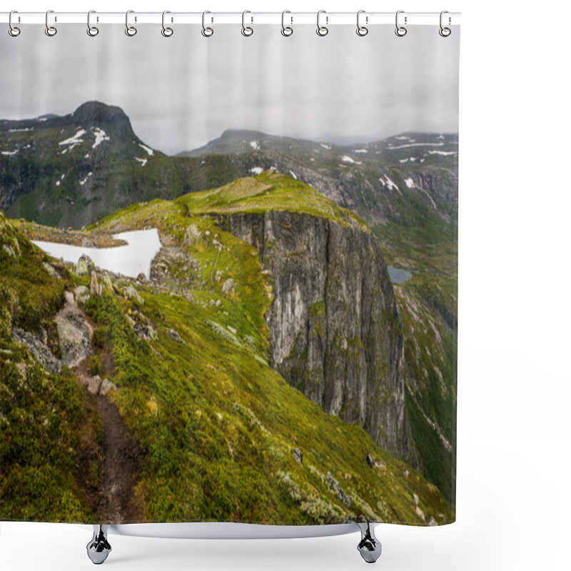 Personality  Mountains And Clouds Scene Shower Curtains