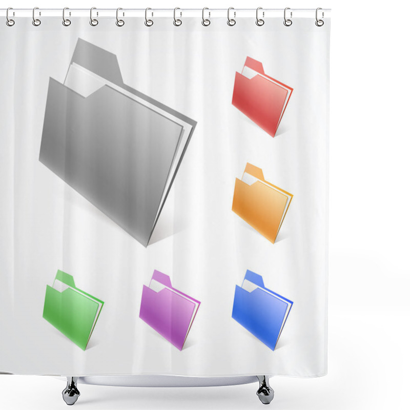 Personality  Vector Folders. Vector Illustration. Shower Curtains