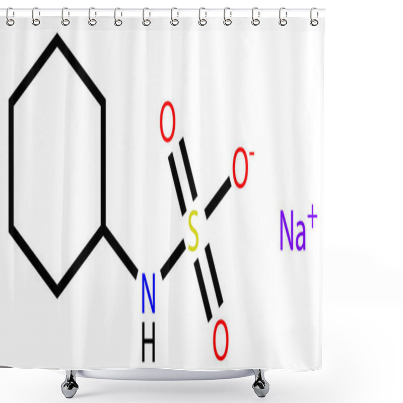 Personality  Sodium Cyclamate Structural Formula Shower Curtains