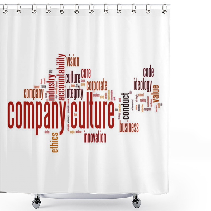 Personality  Company Culture Word Cloud Shower Curtains