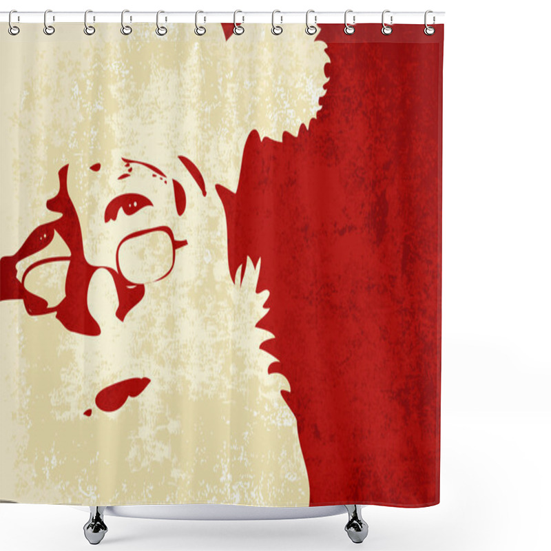 Personality  Santa Claus Background Shower Curtains