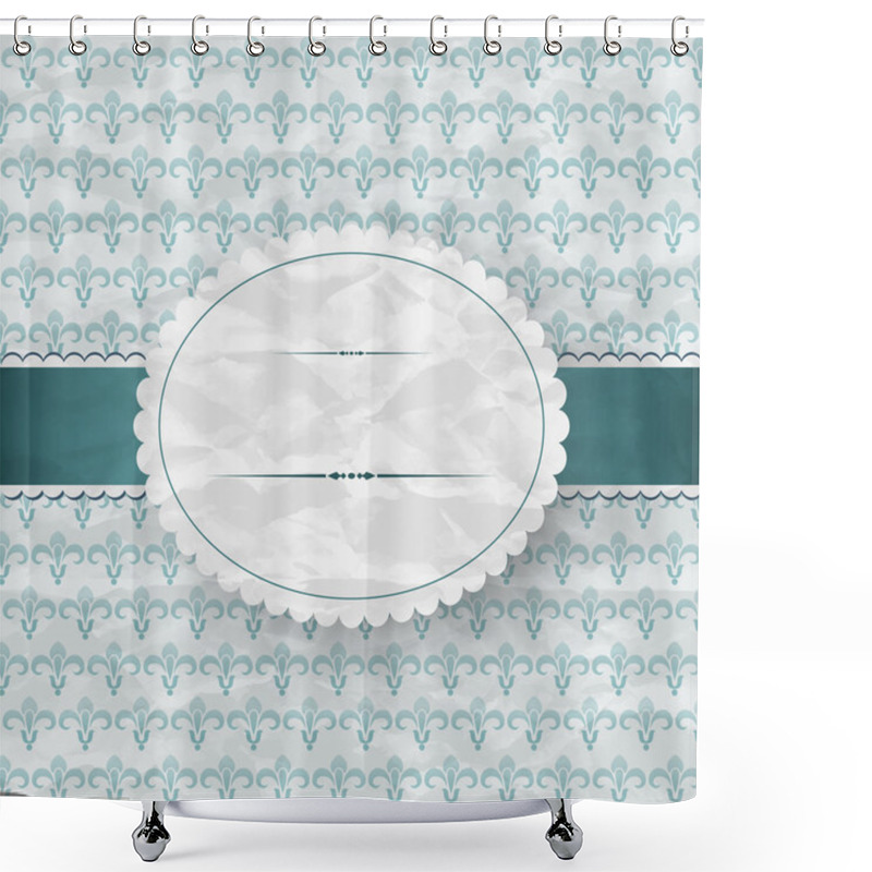 Personality  Blue Floral Texture, Vector Illustration  Shower Curtains