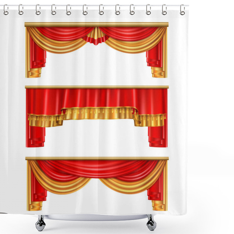 Personality  Luxury Curtains Realistic Composition Shower Curtains