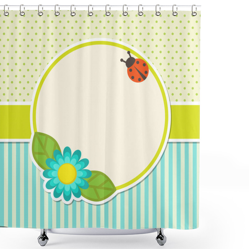 Personality  Frame With Flower Shower Curtains