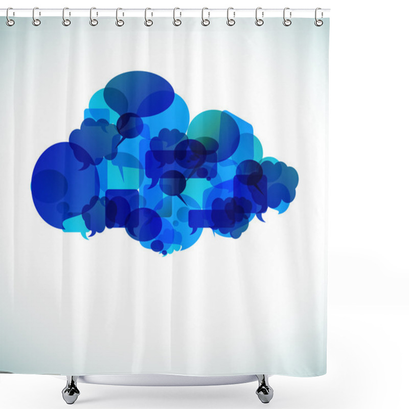 Personality  Cloud Computing - Vector Illustration Shower Curtains