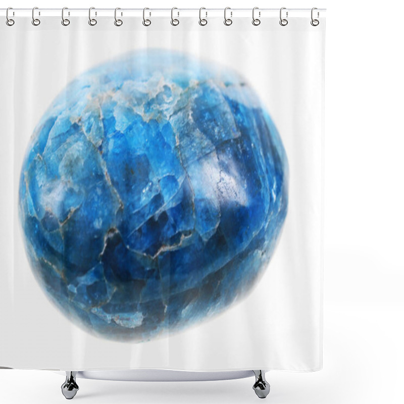 Personality  Blue Apatite Mineral Isolated Shower Curtains