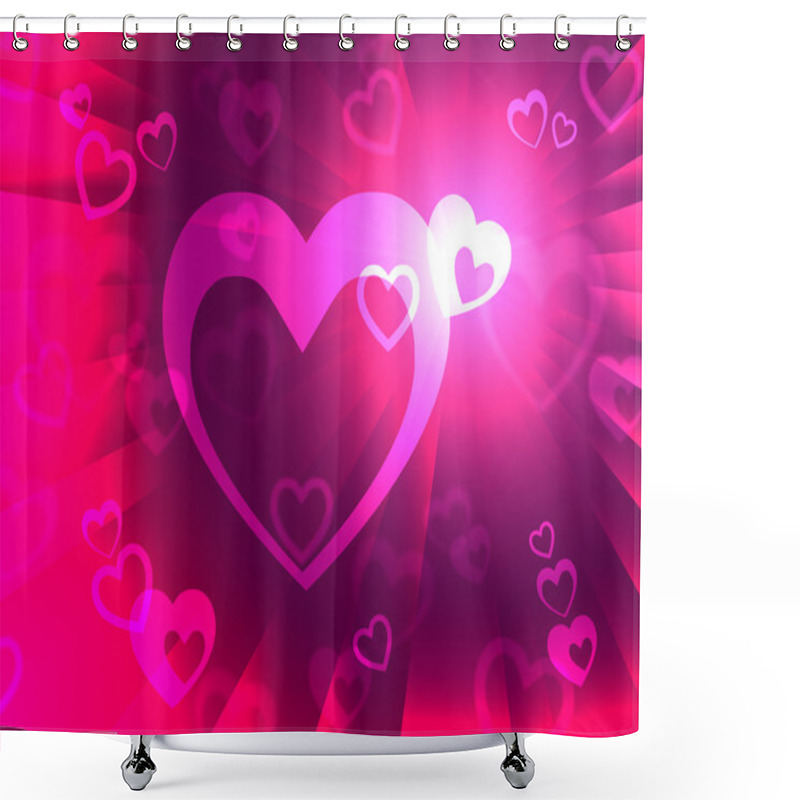 Personality  Hearts Background Shows Wedding  Marriage And Anniversar Shower Curtains