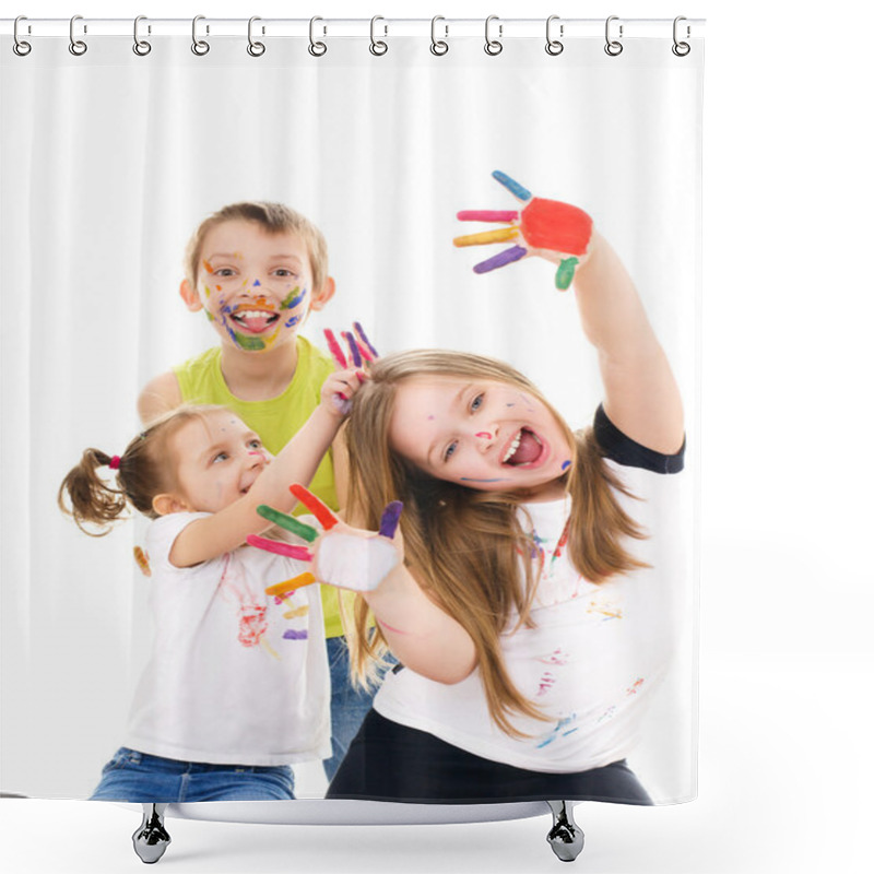 Personality  Kids Portrait Shower Curtains