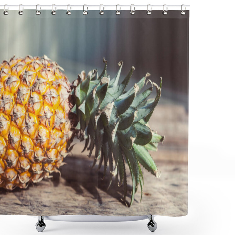 Personality  Pineapple In A Light Shower Curtains