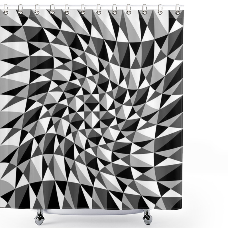 Personality  Abstract Background, Pattern With Warp Effect. Shower Curtains