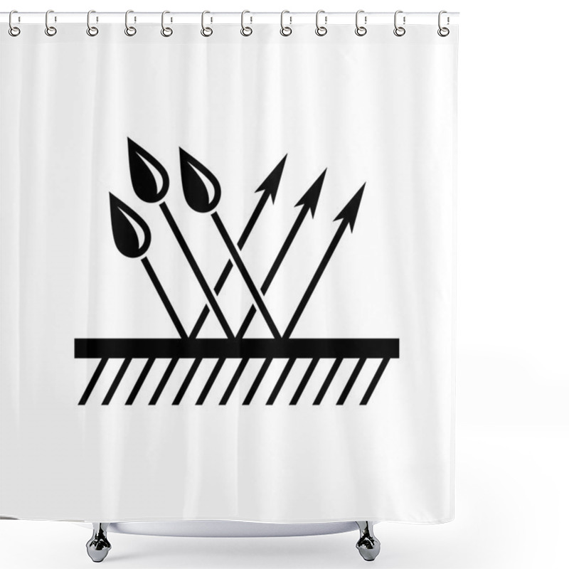 Personality  Waterproof Symbol With Water Drops Shower Curtains