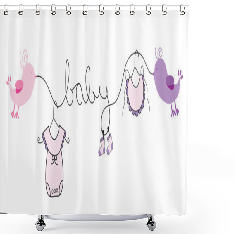 Personality  Baby Girl Shower Curtains