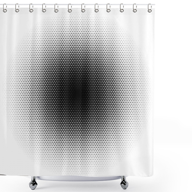 Personality  Halftone Circles, Halftone Dot Pattern Vector Picture Shower Curtains