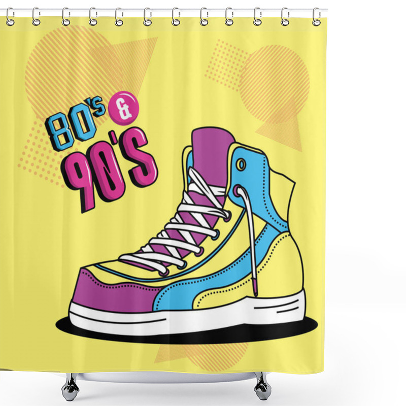 Personality  Eighties And Nineties Style Shower Curtains