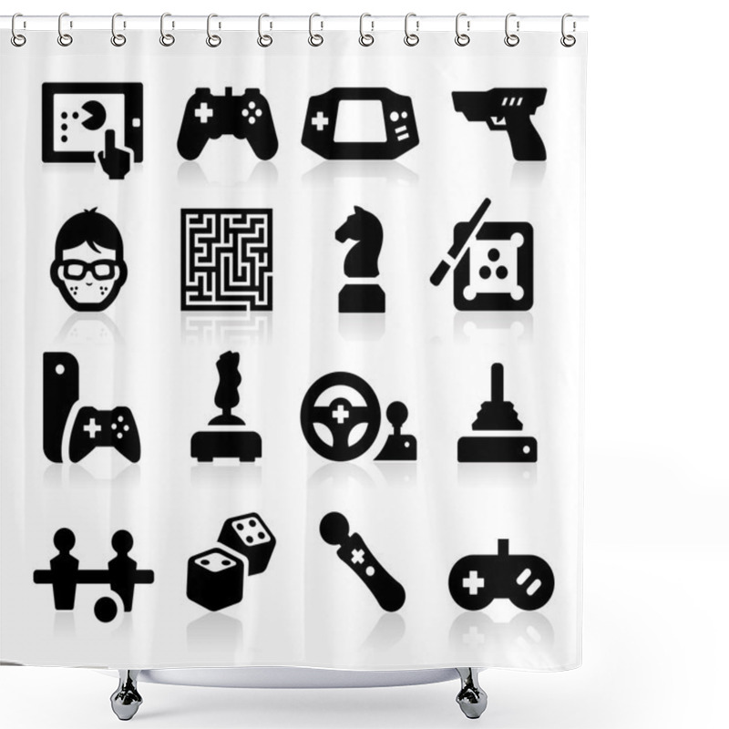 Personality  Entertaining Icons Shower Curtains