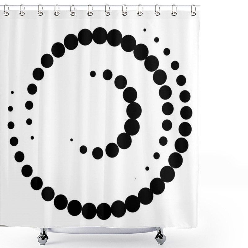 Personality  Spiral Element With Concentric Circles Shower Curtains