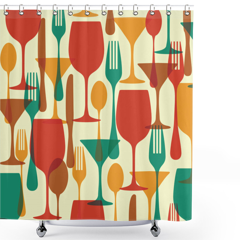 Personality  Food And Drinks Pattern Shower Curtains