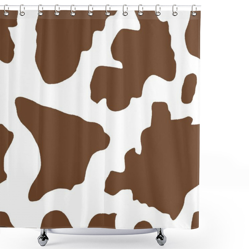 Personality  Cow Background - Vector Illustration Shower Curtains