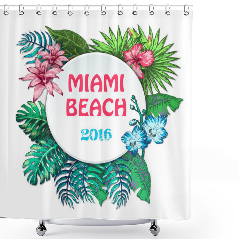 Personality  Holiday Beach Resort Shower Curtains