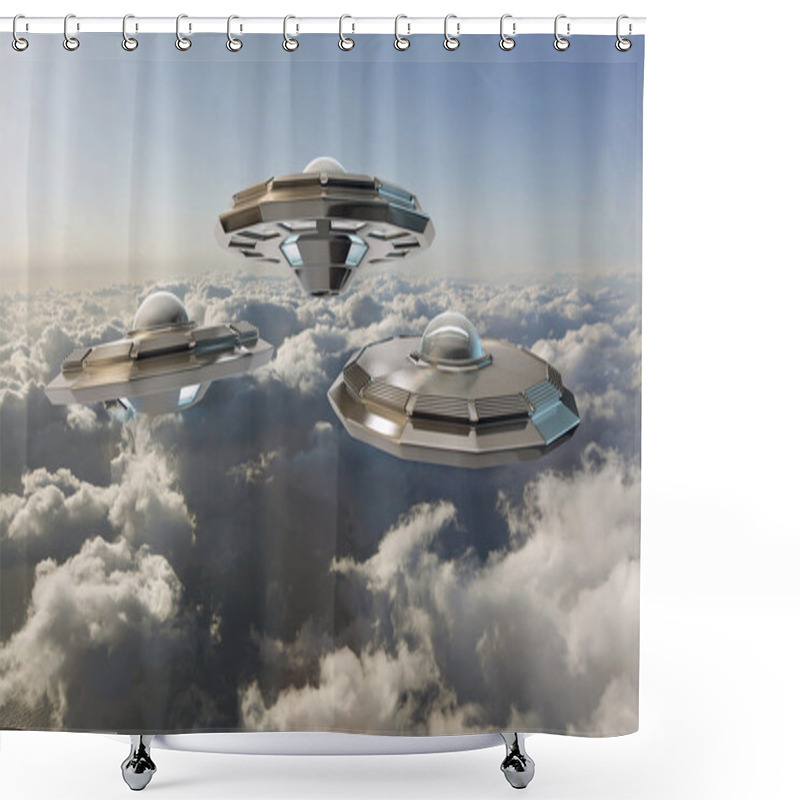 Personality  Unidentified Flying Objects Shower Curtains