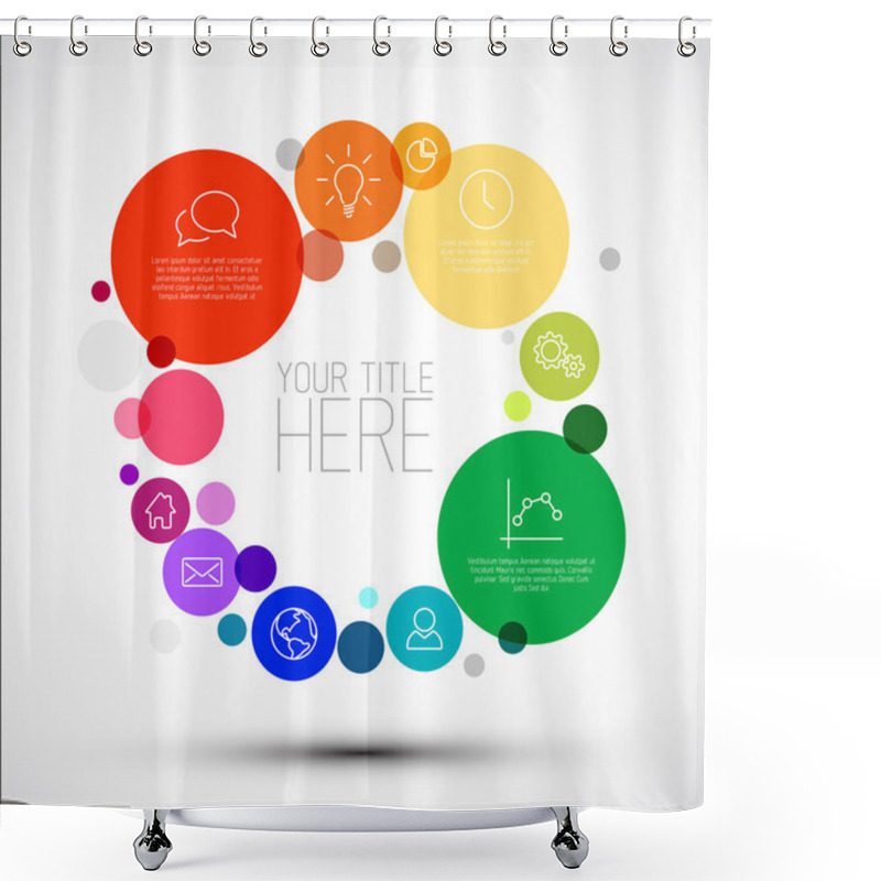 Personality  Vector Rainbow Diagram Infographic Template Shower Curtains