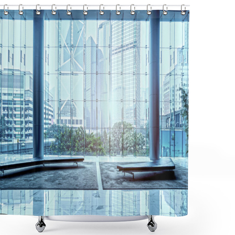 Personality  Office Building Shower Curtains