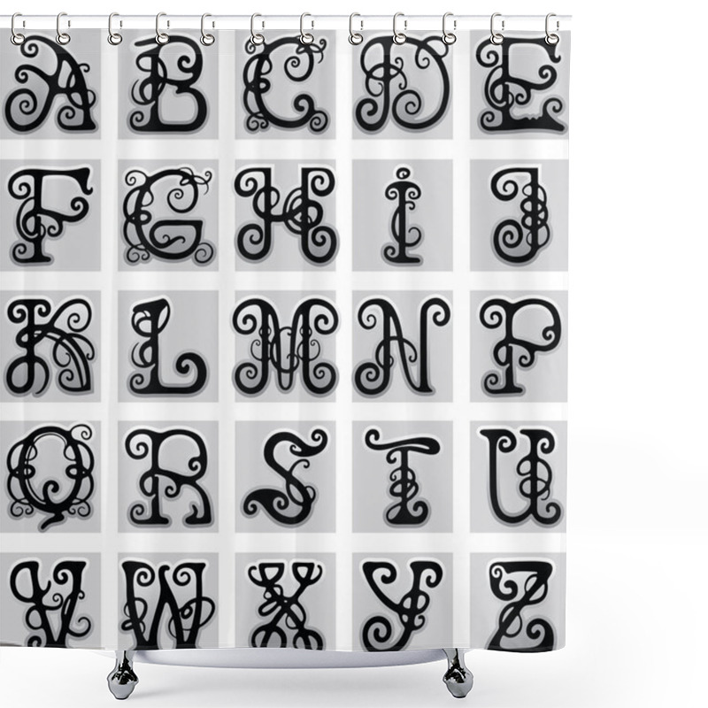 Personality  Alphabet Shower Curtains