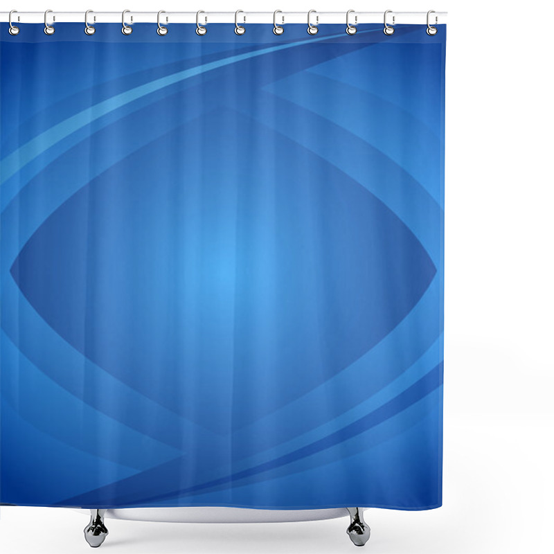 Personality  Bend Blue Lines Background Vertical Format A4 Page Shower Curtains