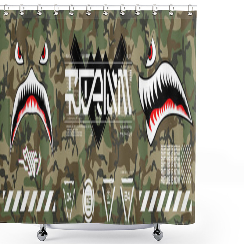 Personality  Military Prints For Clothes, T-shirts Shower Curtains