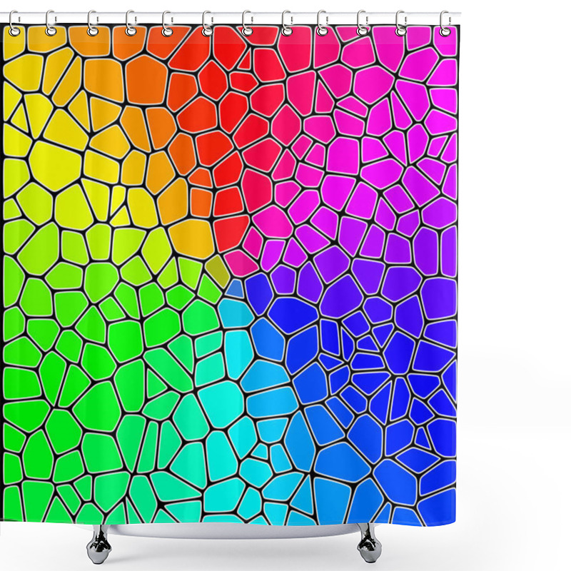 Personality  Stylized Stained Glass Shower Curtains