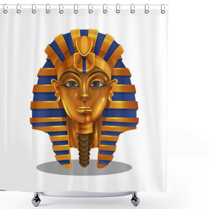 Personality  Egyptian Pharoah Figurine Shower Curtains