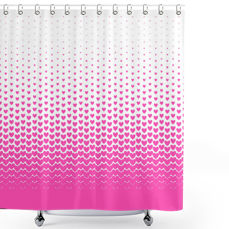 Personality  Heart Modern Abstract Halftone Dots Background Shower Curtains