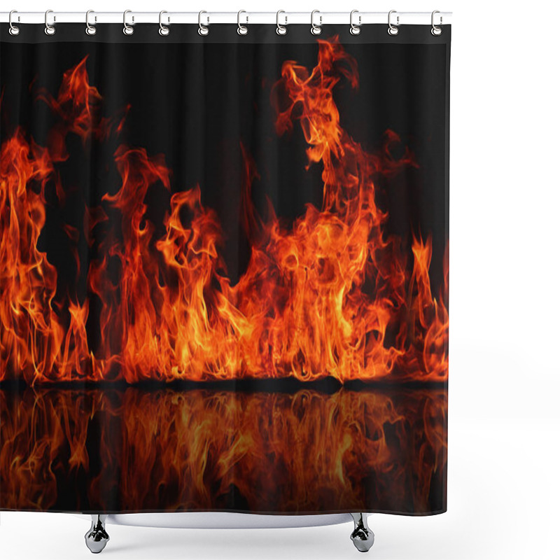 Personality  Firestorm Texture. Bokeh Lights On Black Background, Shot Of Fly Shower Curtains