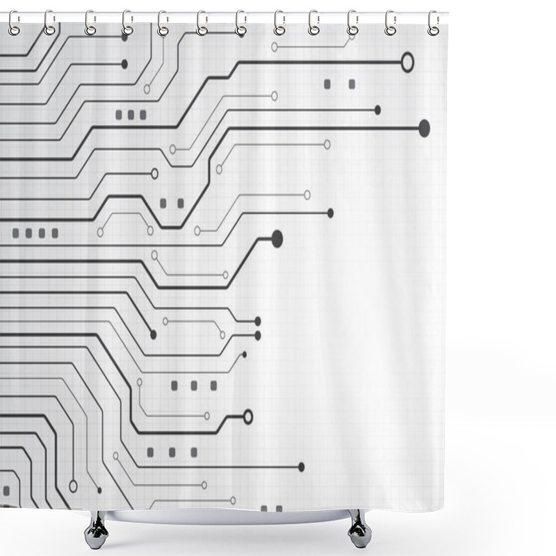 Personality  High Tech Technology Geometric  Shower Curtains