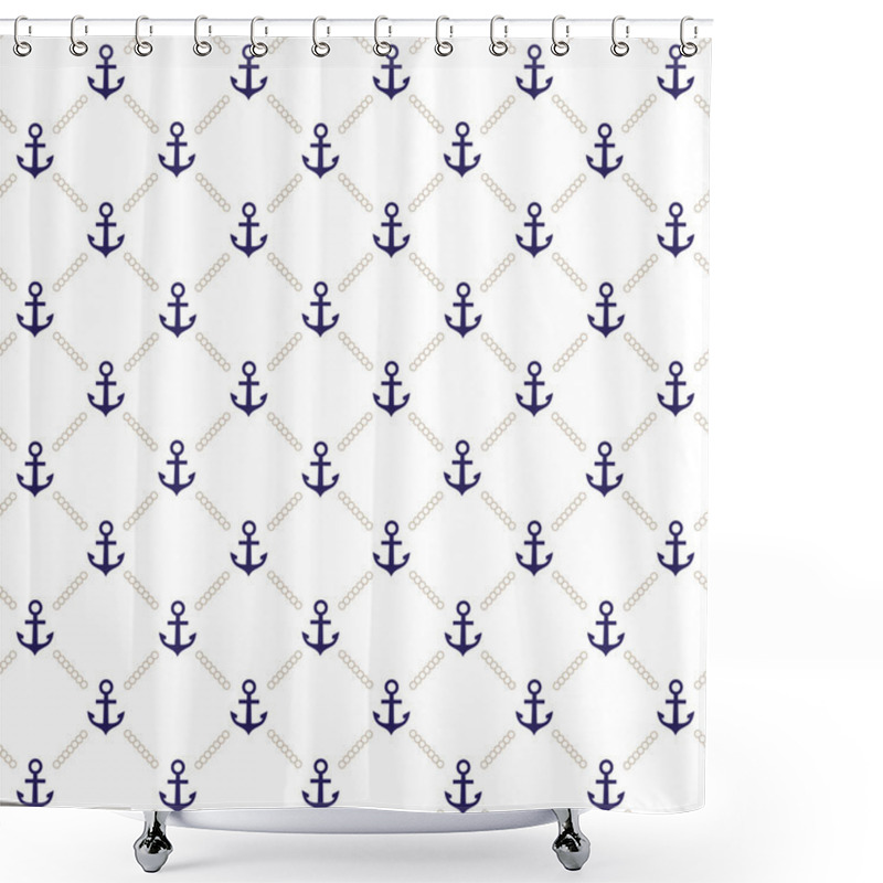 Personality  Anchor Pattern Shower Curtains