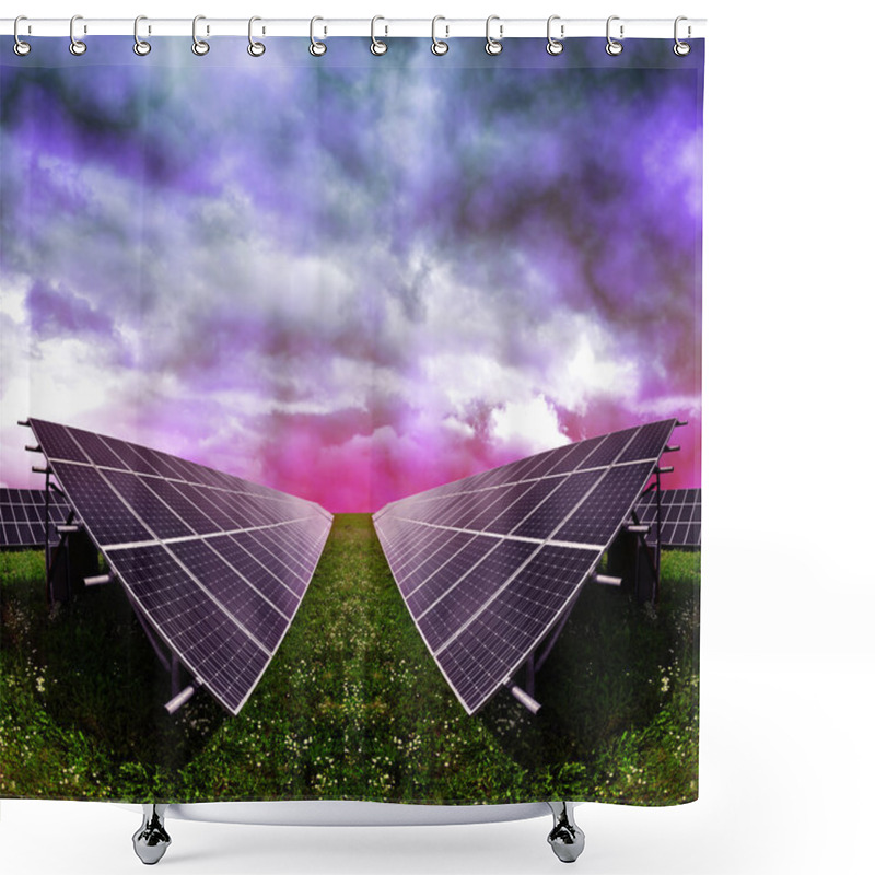 Personality  Solar Energy Panels Shower Curtains