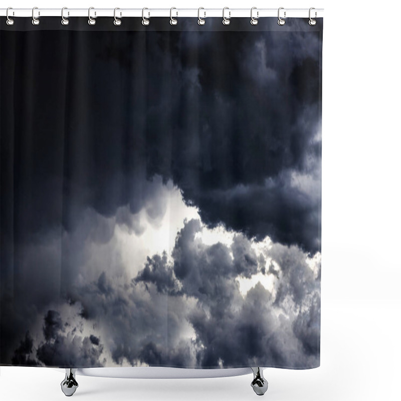 Personality  Dramatic Clouds Background Shower Curtains