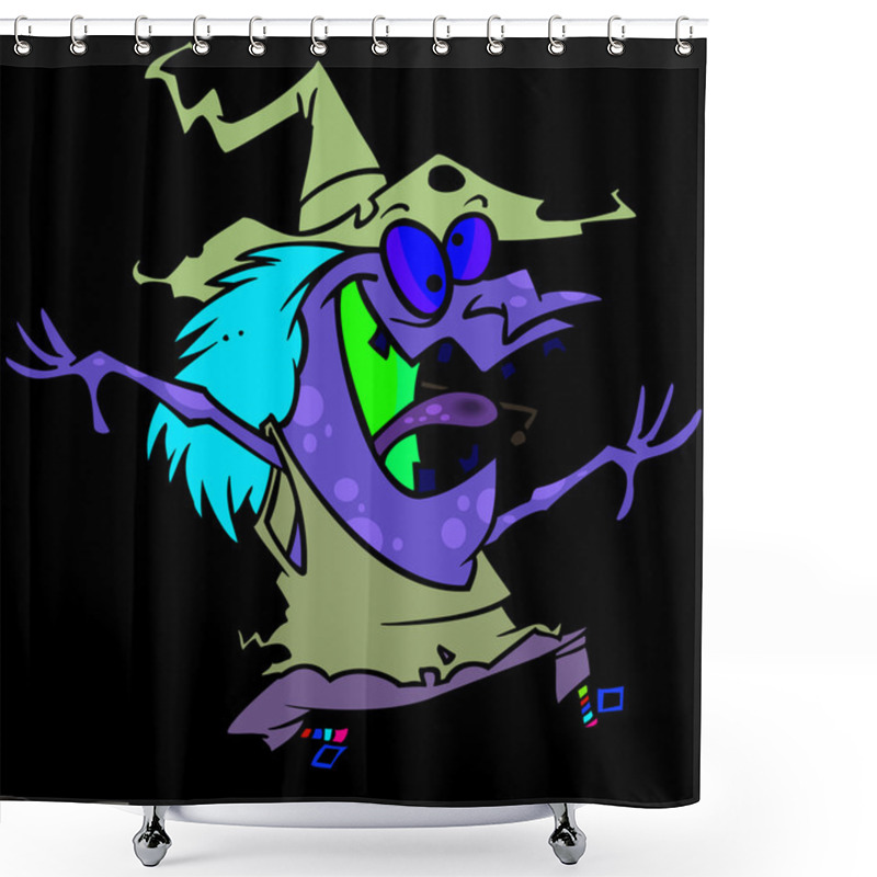 Personality  Cartoon Witch Dancing Shower Curtains