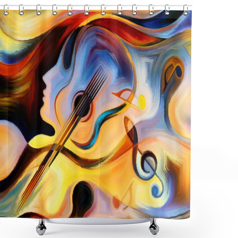 Personality  Material Of Music Shower Curtains