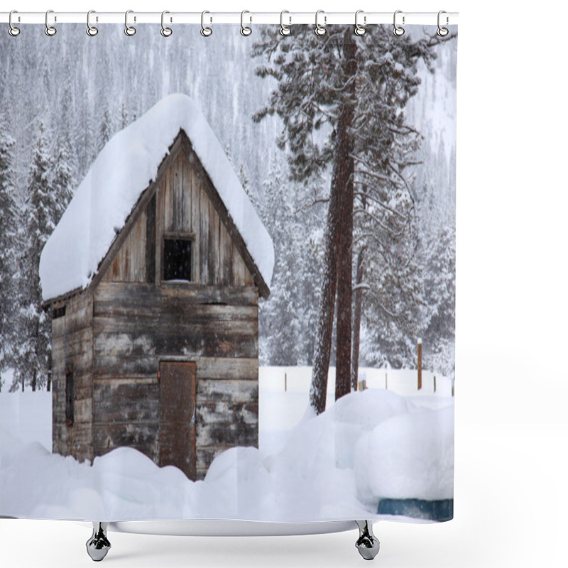 Personality  Winter In Rural Area Shower Curtains