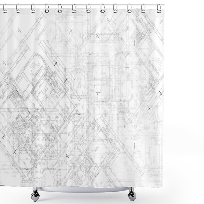 Personality  Architectural Background Shower Curtains