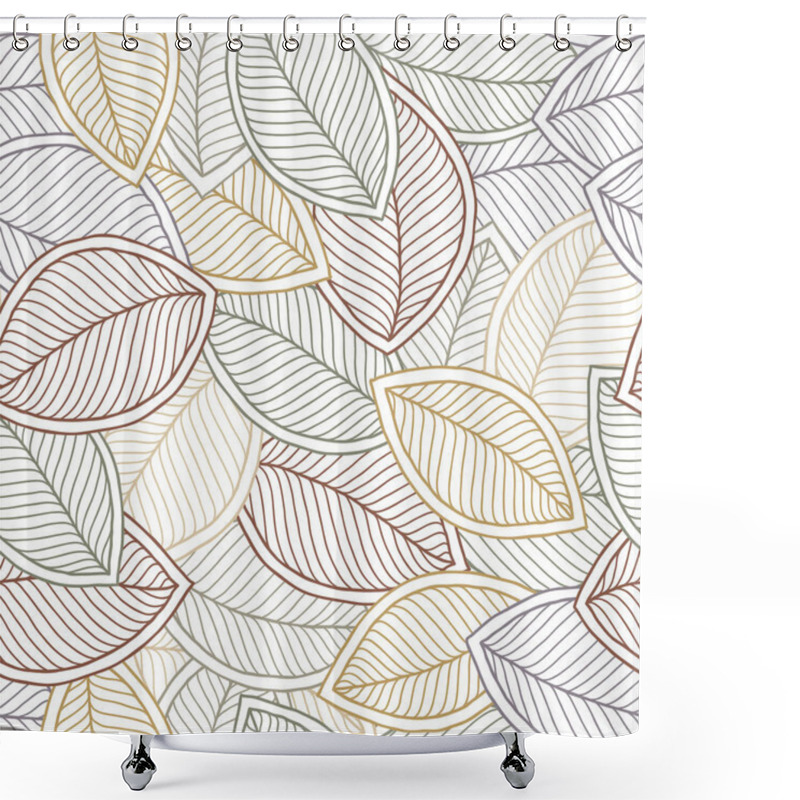 Personality  Soft seamless pattern of leaves. shower curtains