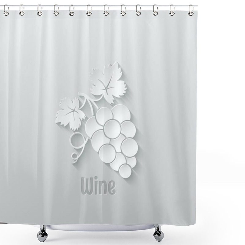 Personality  Wine Grapes Background Illustration Shower Curtains