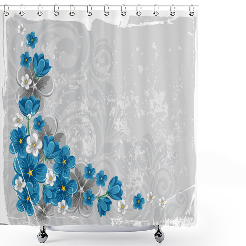 Personality  Floral Grunge Background Shower Curtains