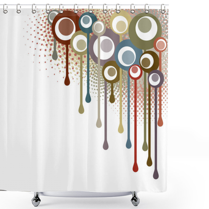 Personality  Paints Spots Abstract Corner Shower Curtains