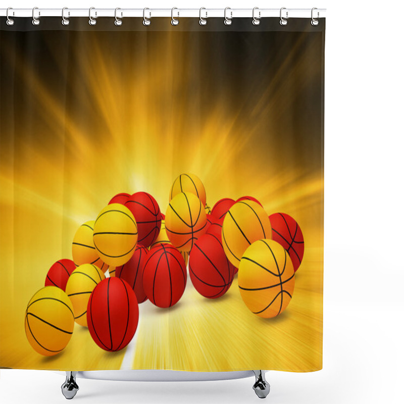 Personality  Basketball Background Shower Curtains