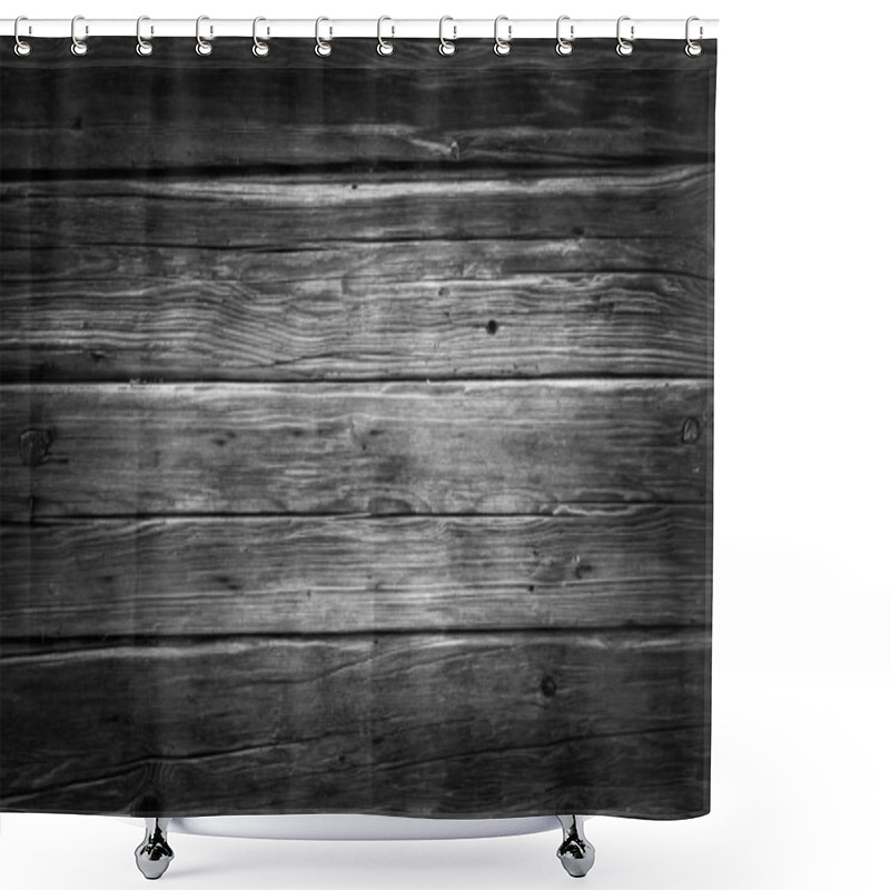 Personality  Rustic Wooden Background Texture: Closeup Of Old Wooden Planks Shower Curtains