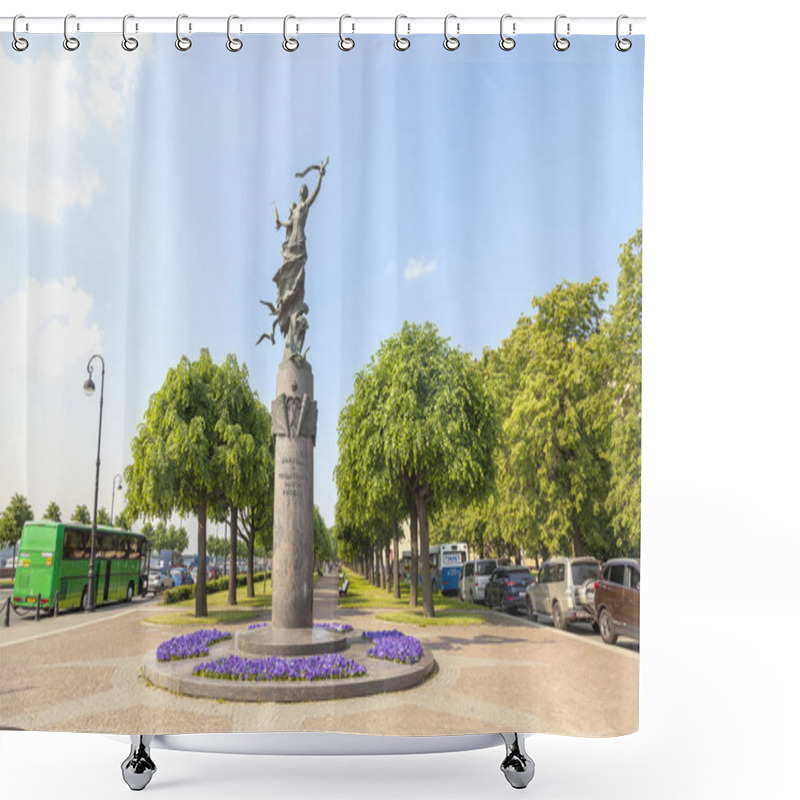 Personality  City Of Saint Petersburg. Monument To The Sailors And Creators O Shower Curtains