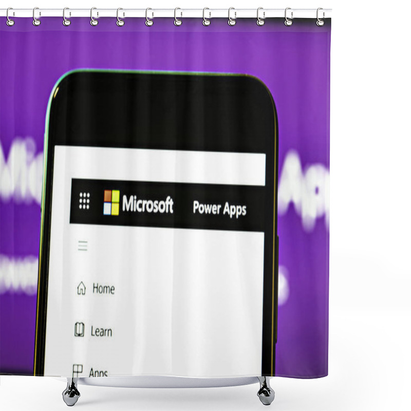 Personality  Editorial Photo On Microsoft Power Apps  Theme.  Illustrative Photo For News About The Microsoft Power Apps - A Low-code Development Platform For Building Custom Applications Shower Curtains